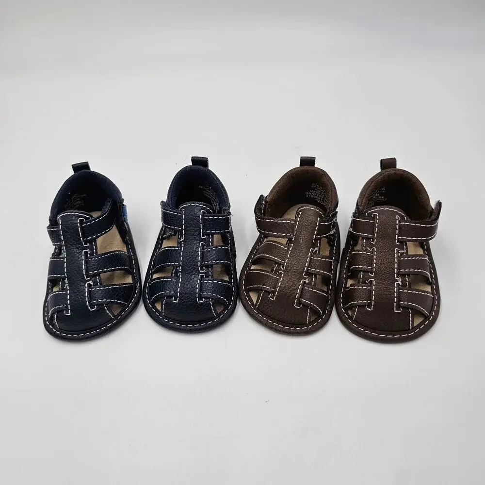 Set of 2 Children's Place Baby Sandals 0-3 months Brown Blue